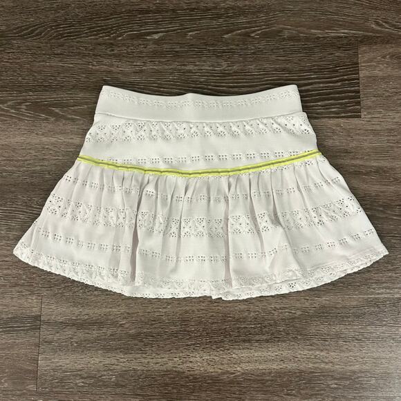 EUC L’Etoile Sport x Veronica Beard Pointelle Knit White Tennis Skirt M Eyelet - Picture 13 of 16
